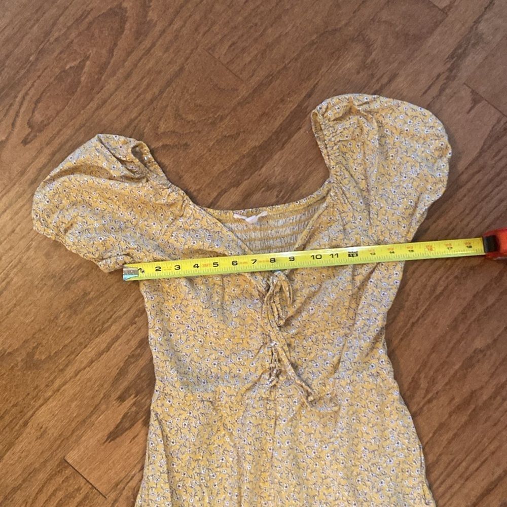 June & Hudson romper, yellow, white, black and copper size medium - Picture 5 of 11